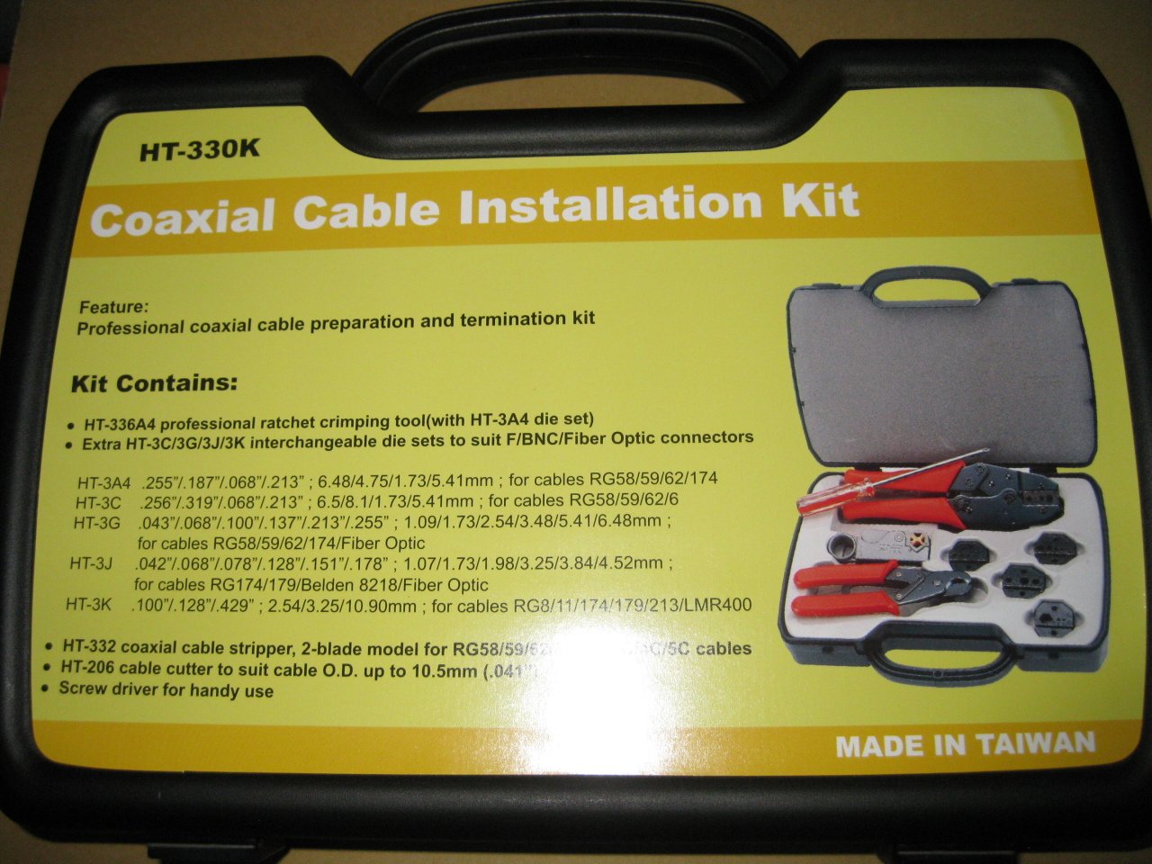 HT-330K Konnektör Sıkma Pense Seti