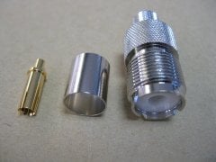 UKDS 02 UHF Dişi Sıkmalı Konnektör RG-213