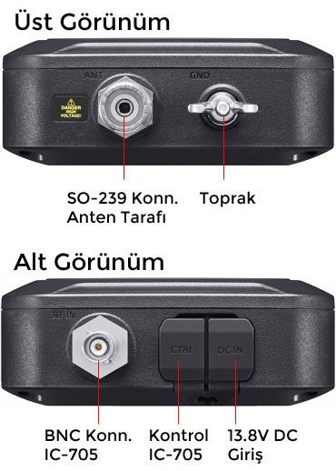 ICOM  AH-705  Portatif Otomatik Anten Tuner