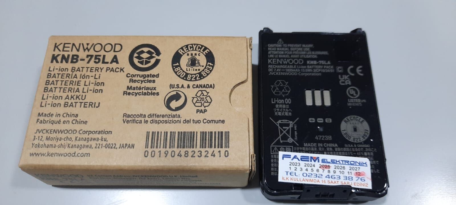 KENWOOD KNB-75LA Batarya